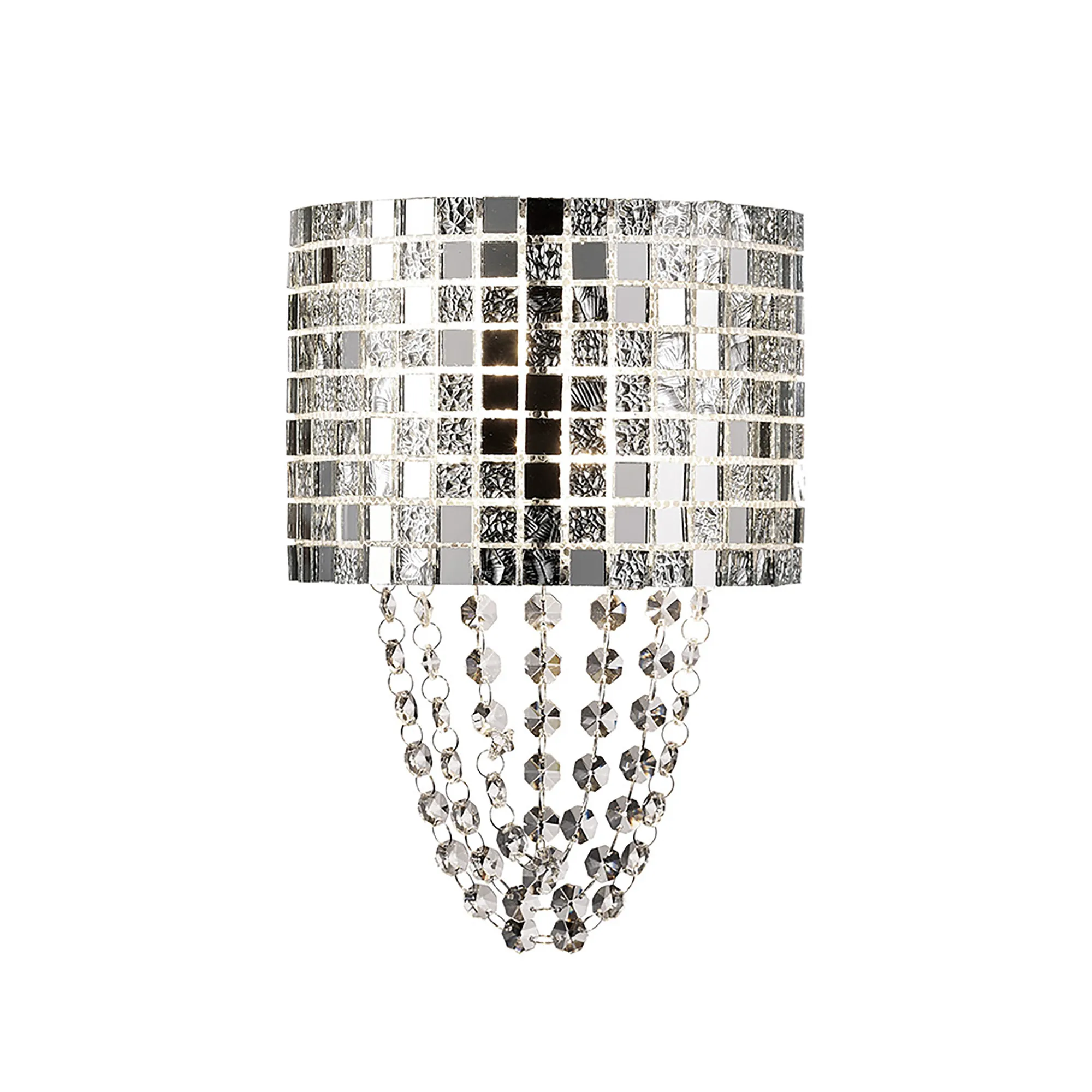 IL31620  Camden Crystal Wall Lamp 2 Light Polished Chrome